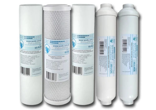 KP-RO6-HS : Komplet wkładów do filtrów RO6 z mineralizatorem KP-RO6-HS : Komplet wkładów do filtrów RO6 z mineralizatorem