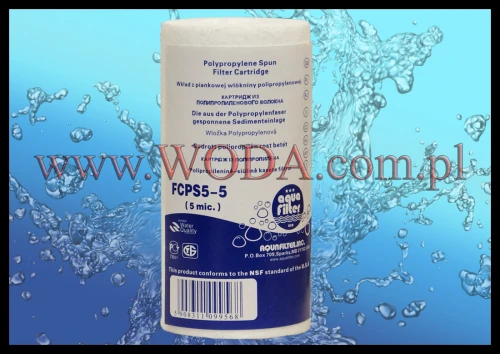 FCPS5-5 : Wkład polipropylenowy Aquafilter 5 cali 5 mikron
