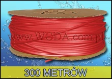 KTPE14R : czerwony wężyk elastyczny 1/4 cala do filtrów wody (300 m)