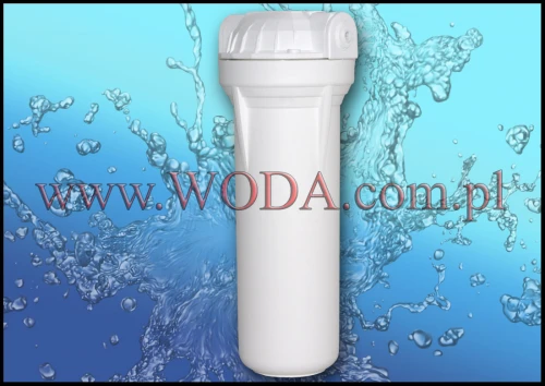 WF14WW-Q : Korpus filtra wody UST-M 10 cali - biały (szybkozłączki 1/4 cala)