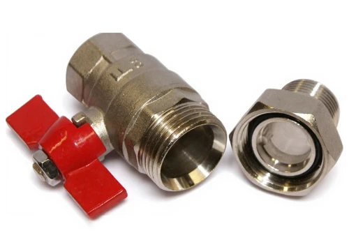 Niklowany, metalowy, zawór kulowy ze śrubunkiem 1 cal - GW/GZ Niklowany, metalowy, zawór kulowy ze śrubunkiem 1 cal - GW/GZ